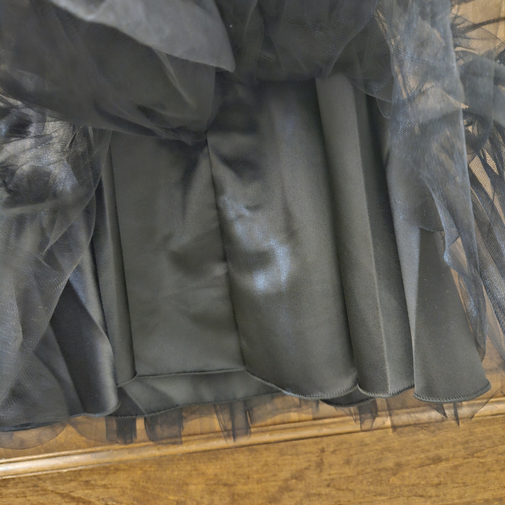 Black Tulle Bow-Accent Girls' Dress - Picture 3 of 3